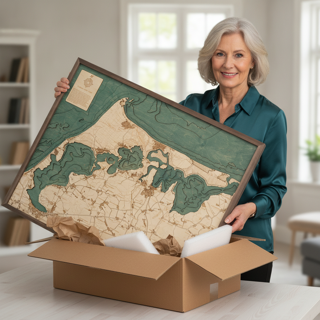FISCHLAND - DARSS 3D WOODEN WALL MAP - Version L