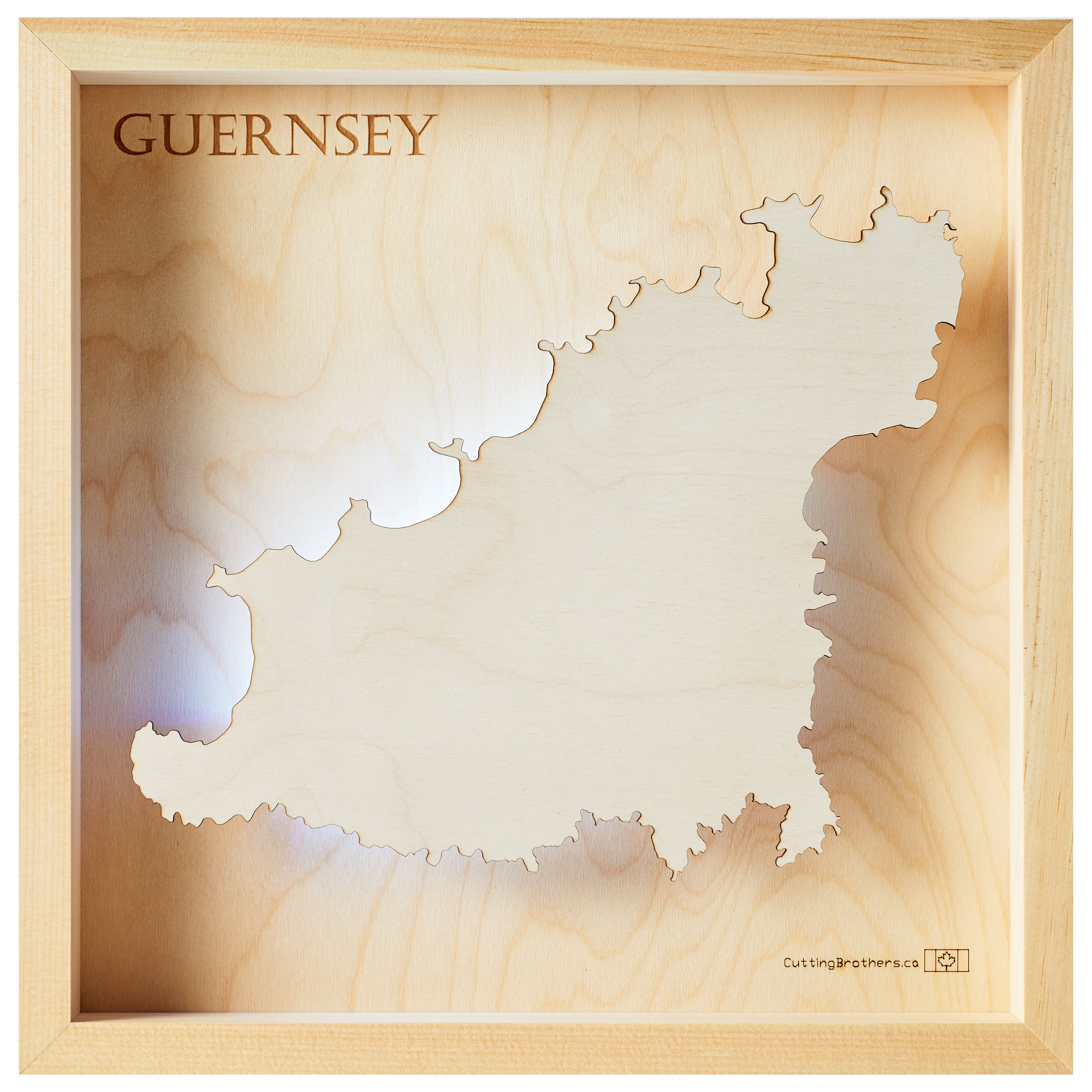 GUERNSEY LED LIGHT WALL MAP - Version S