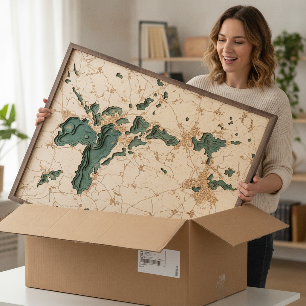 HOLSTEIN SWITZERLAND 3D WOODEN WALL MAP - Version L