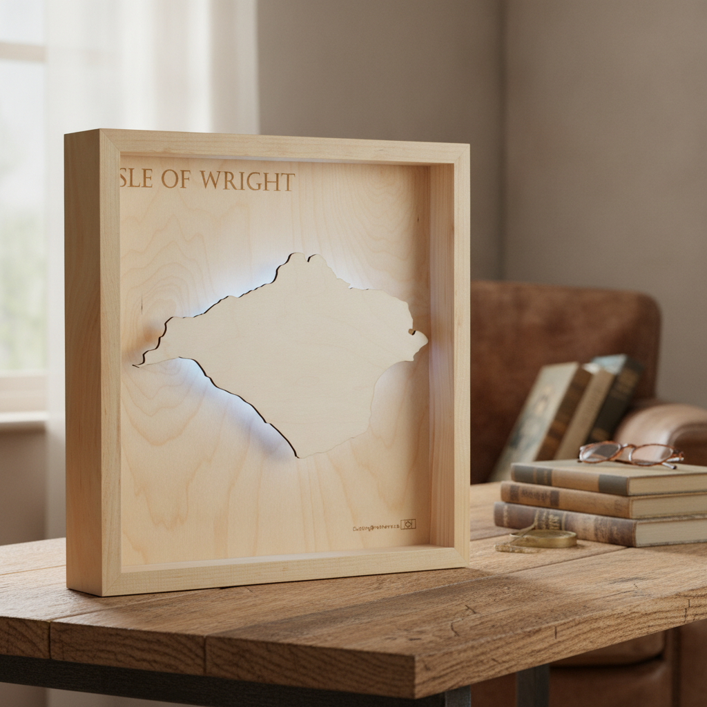 ISLE of WRIGHT LED LIGHT WALL MAP