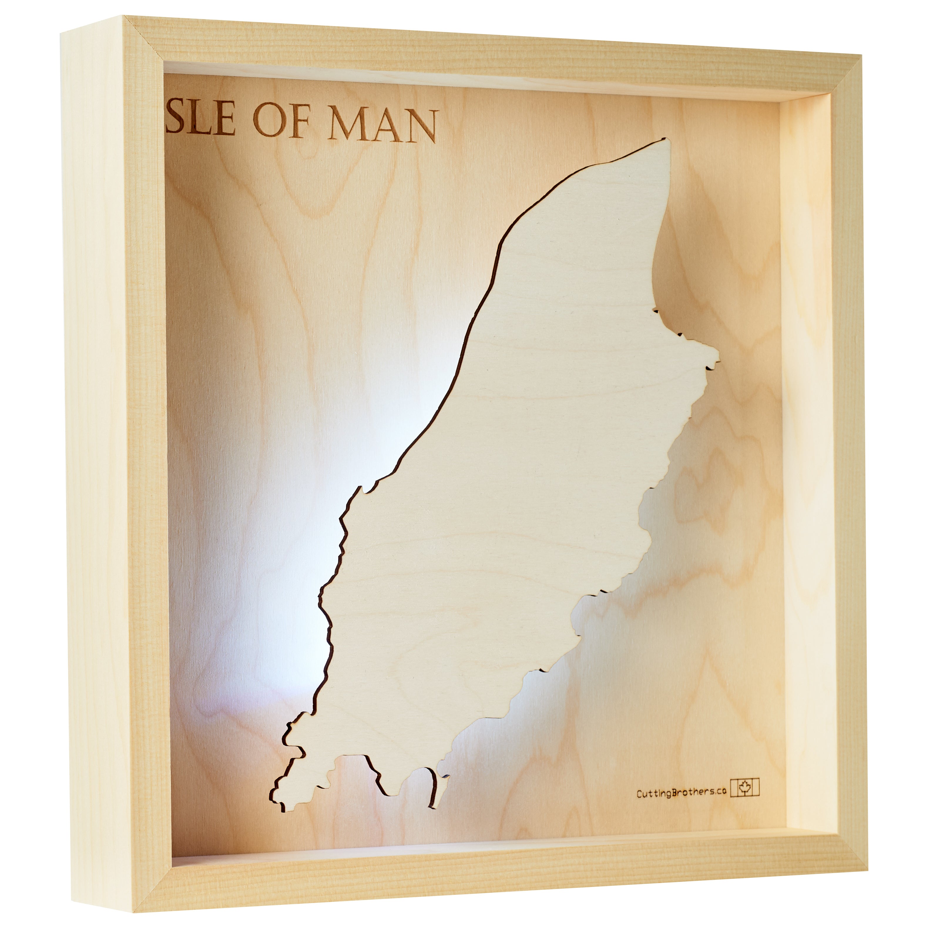 ISLE of MAN LED LIGHT WALL MAP - Version S