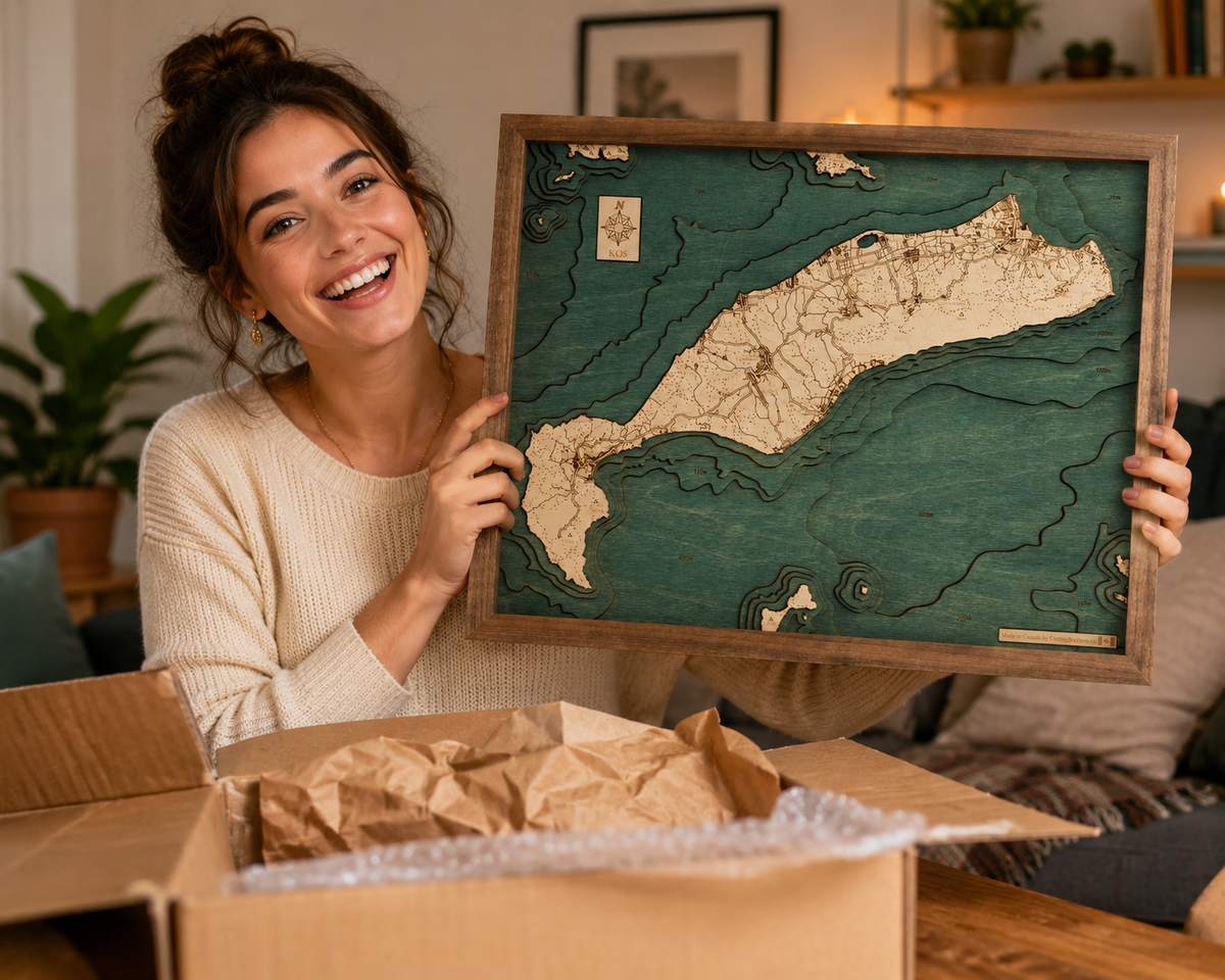 KOS 3D WOODEN WALL MAP - Version S