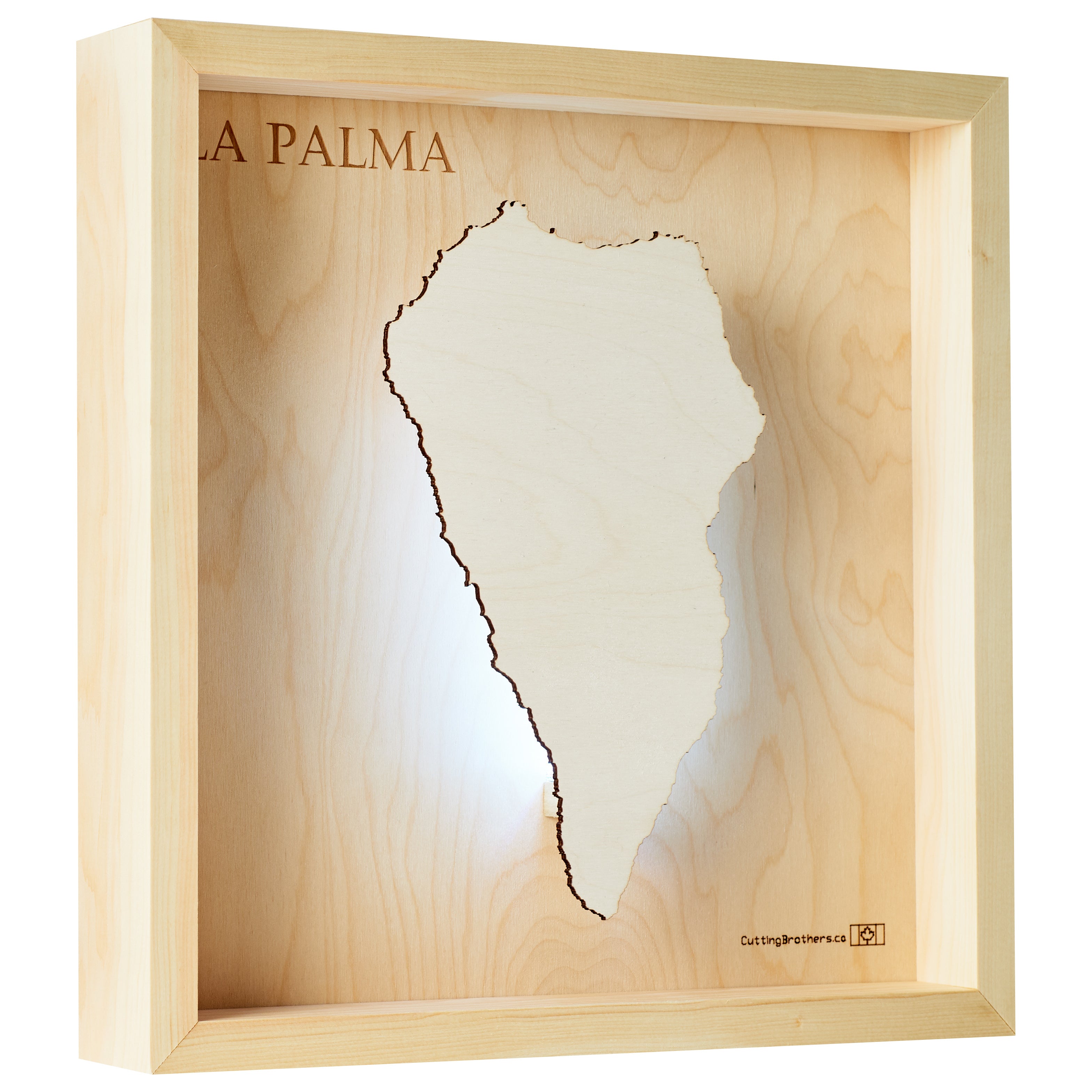 LA PALMA LED LIGHT WALL MAP - Version S