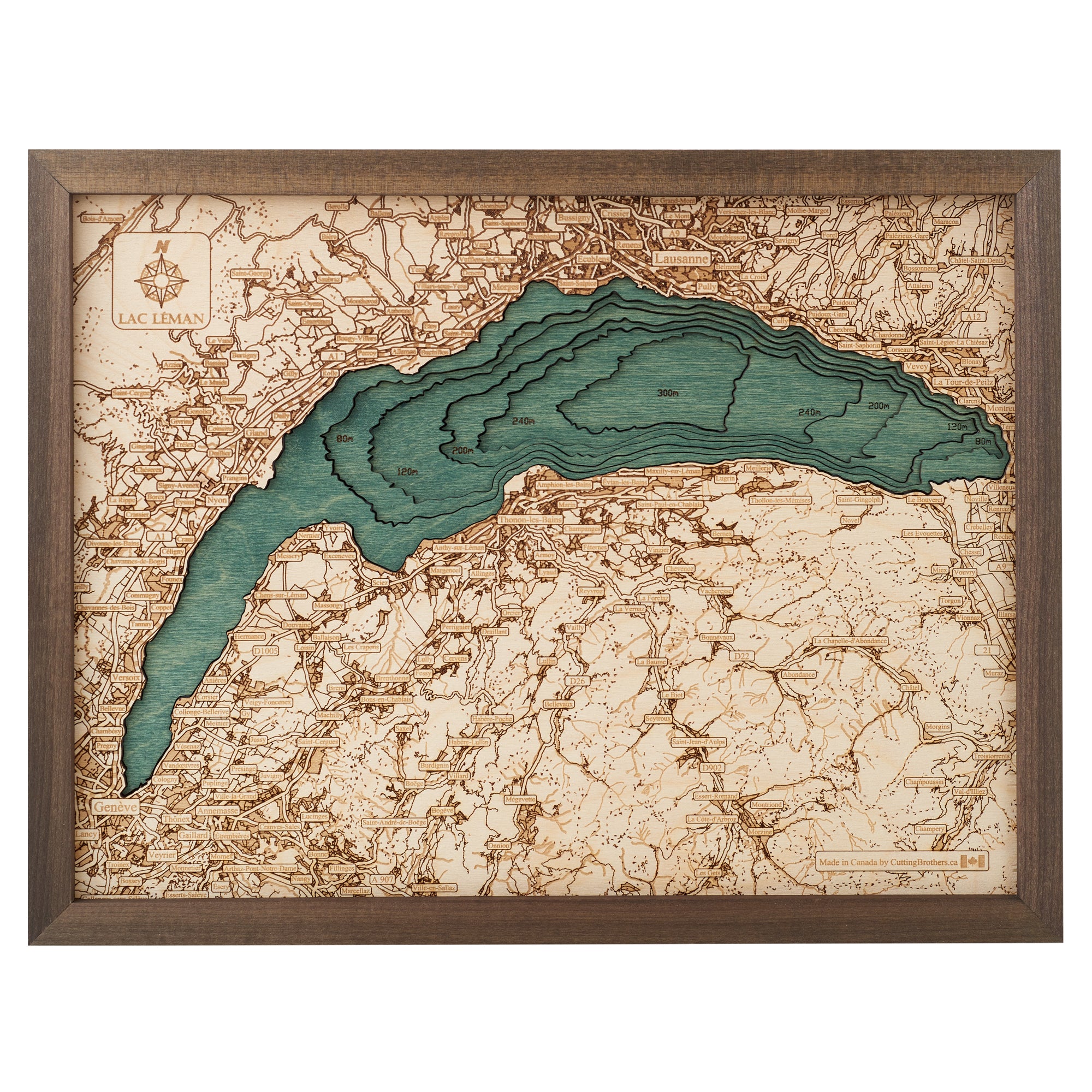KEY WEST 3D WOODEN WALL MAP - Version S
