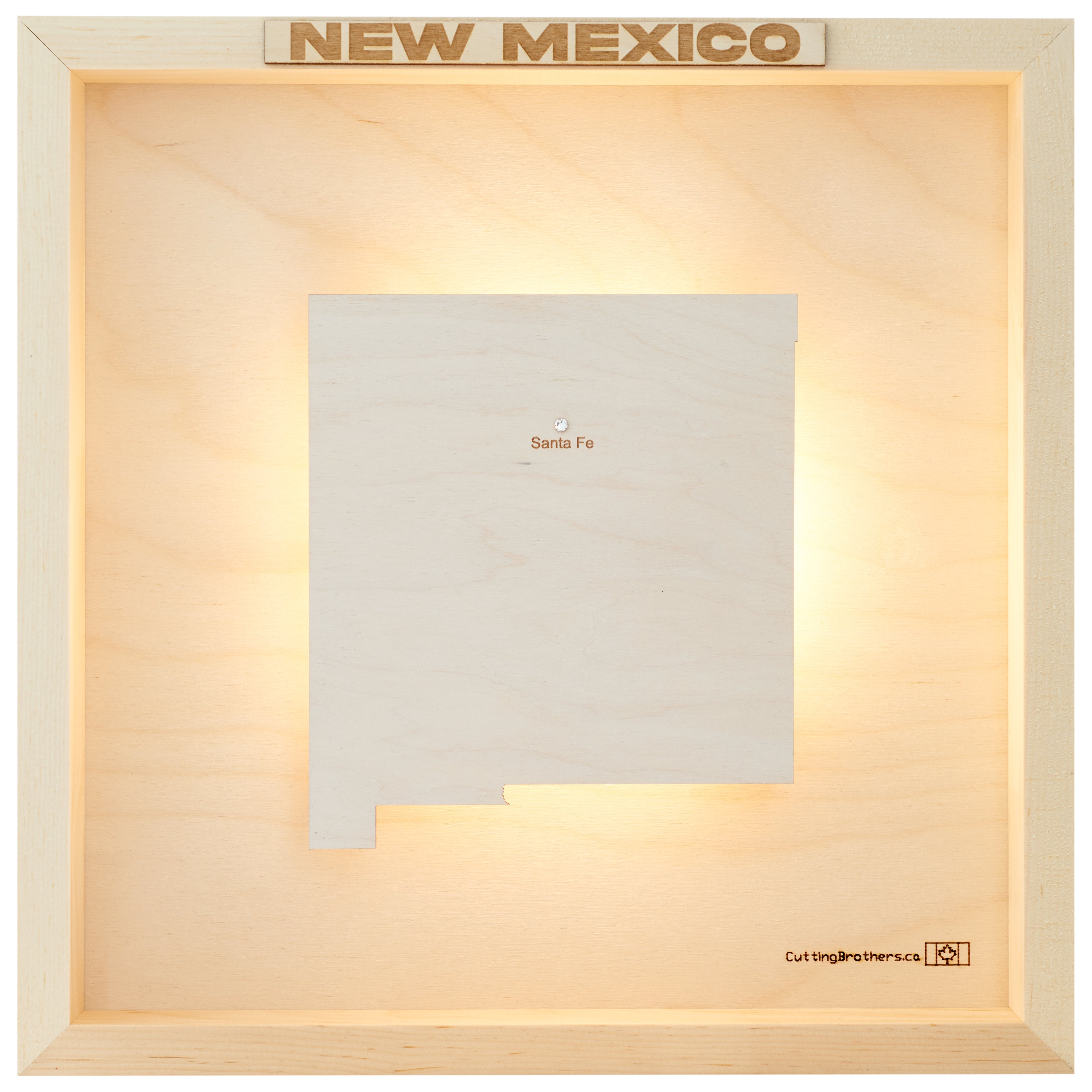 NEW MEXICO 3D WOODEN WALL MAP - Version S