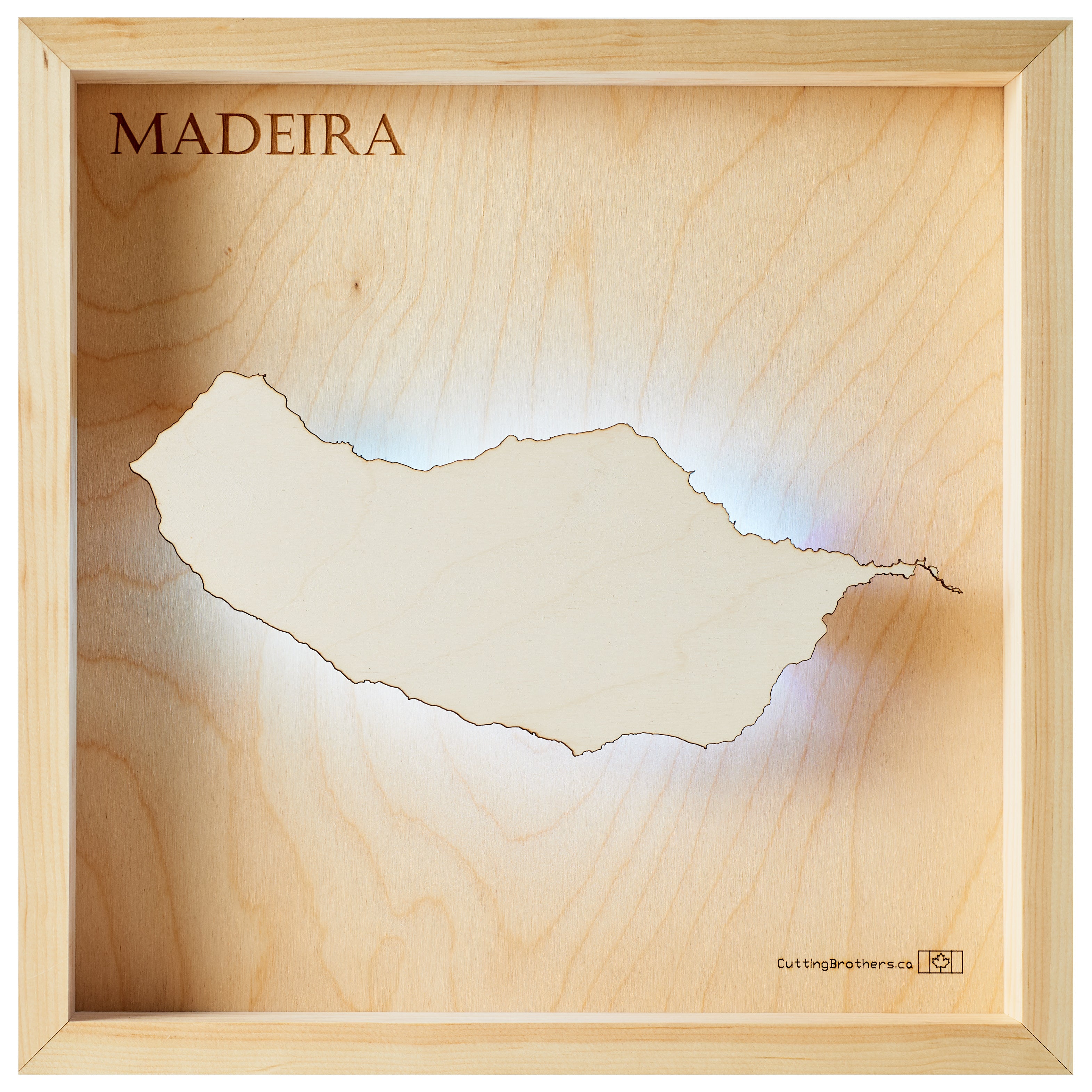 MADEIRA LED LIGHT WALL MAP - Version S
