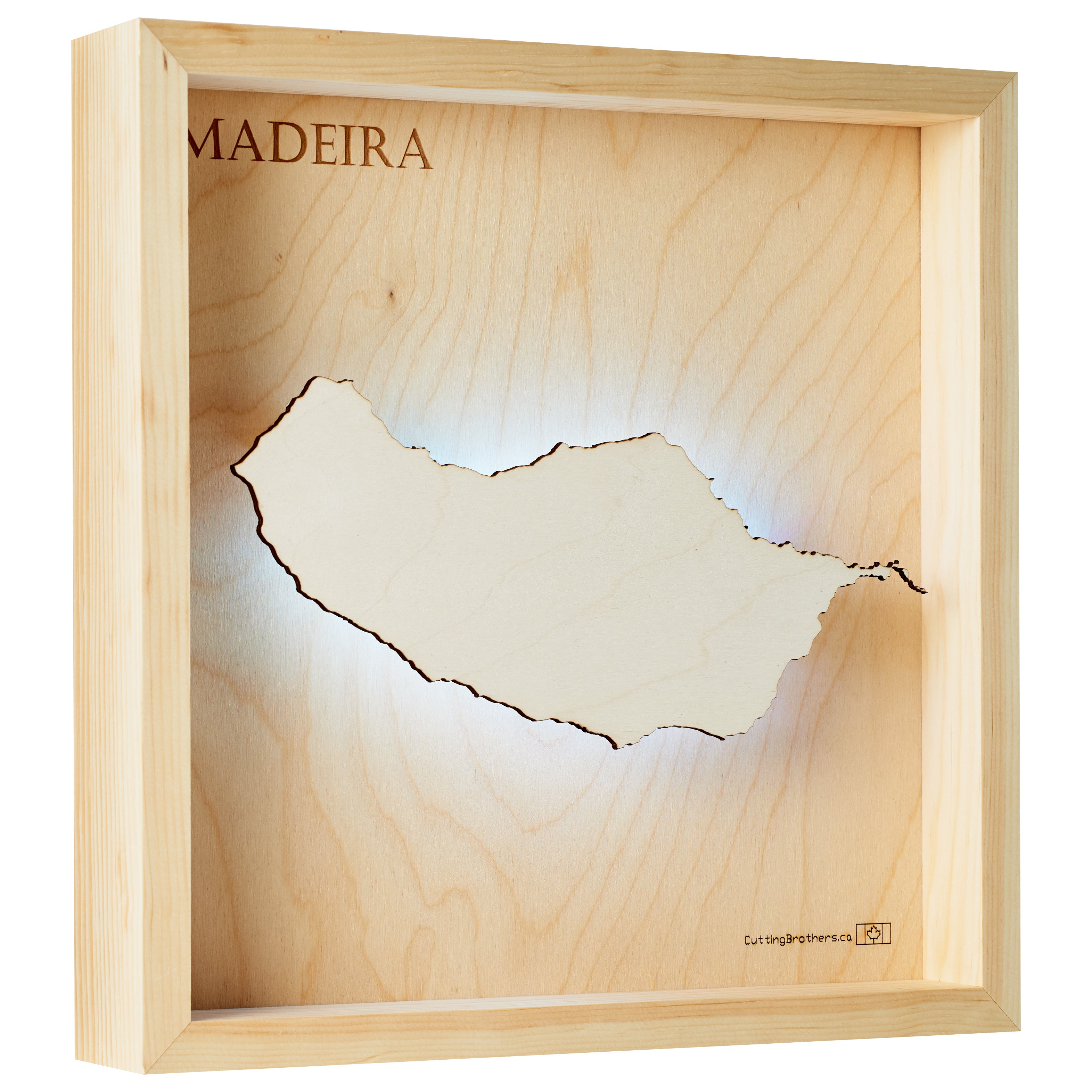MADEIRA LED LIGHT WALL MAP - Version S