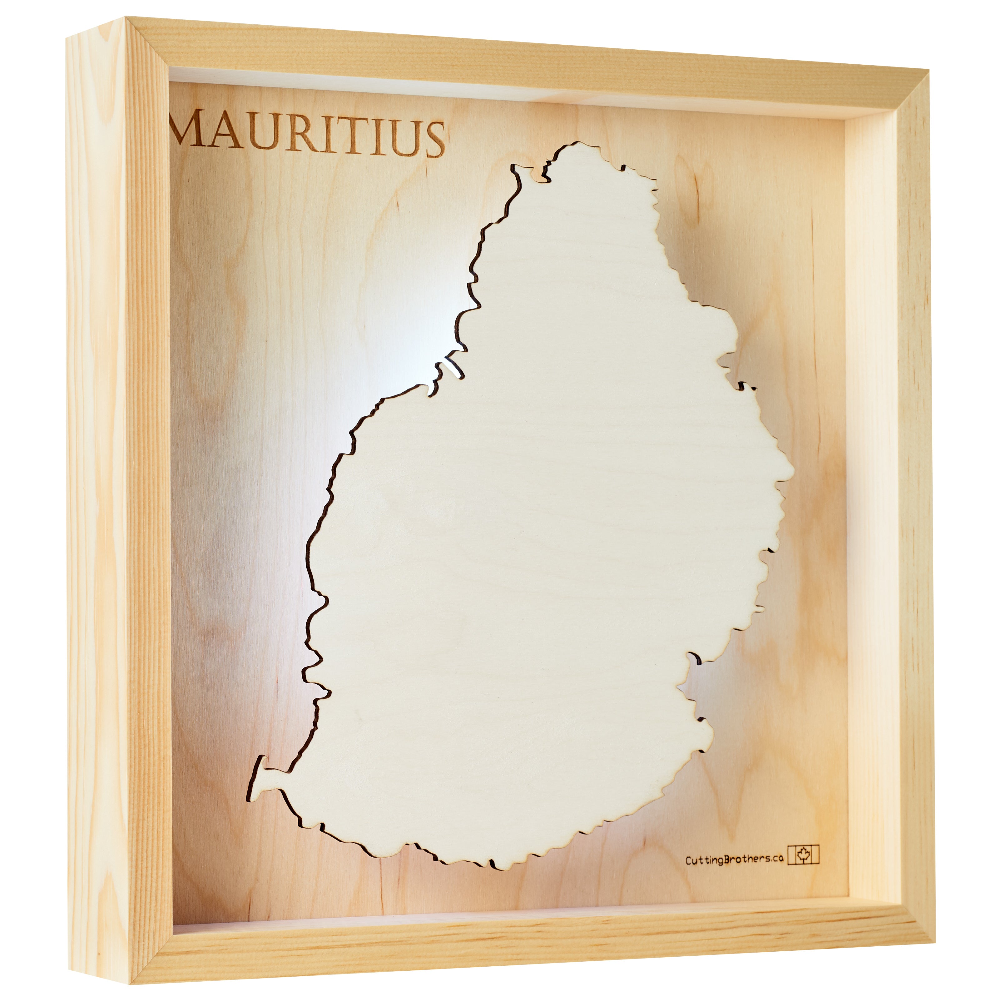 MAURITIUS LED LIGHT WALL MAP - Version S
