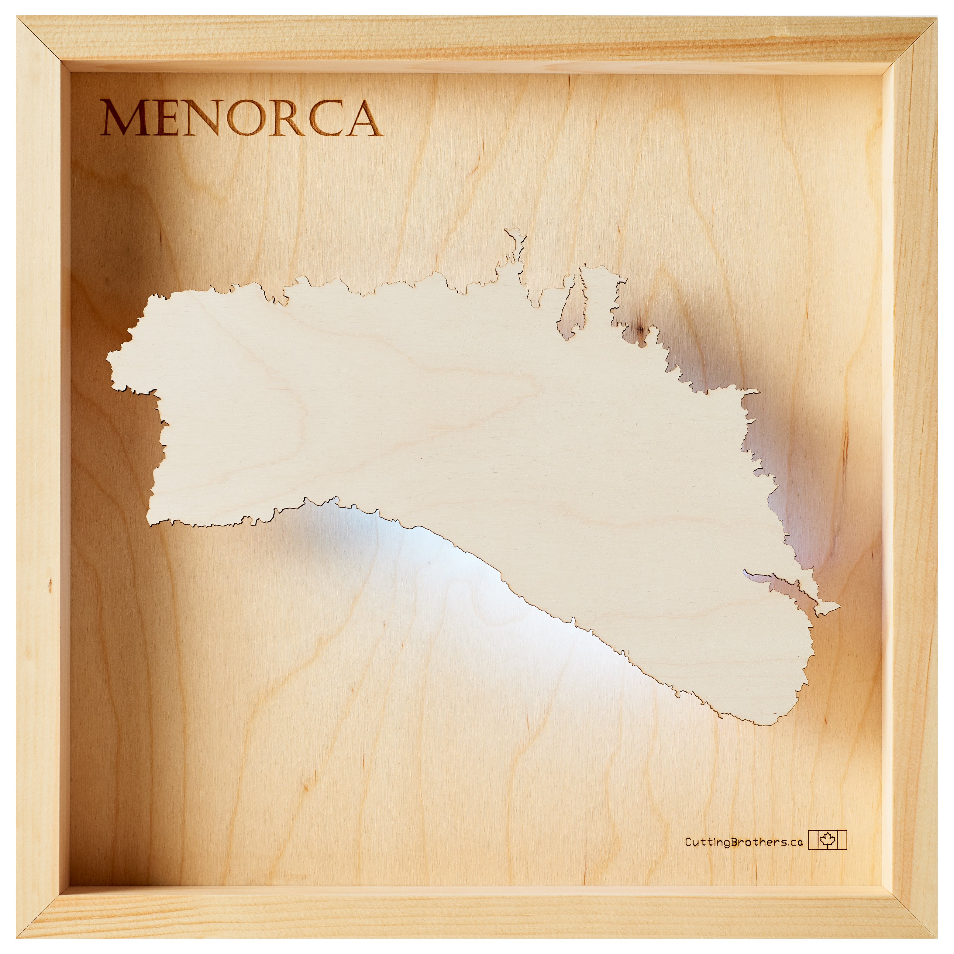 MENORCA LED LIGHT WALL MAP - Version S