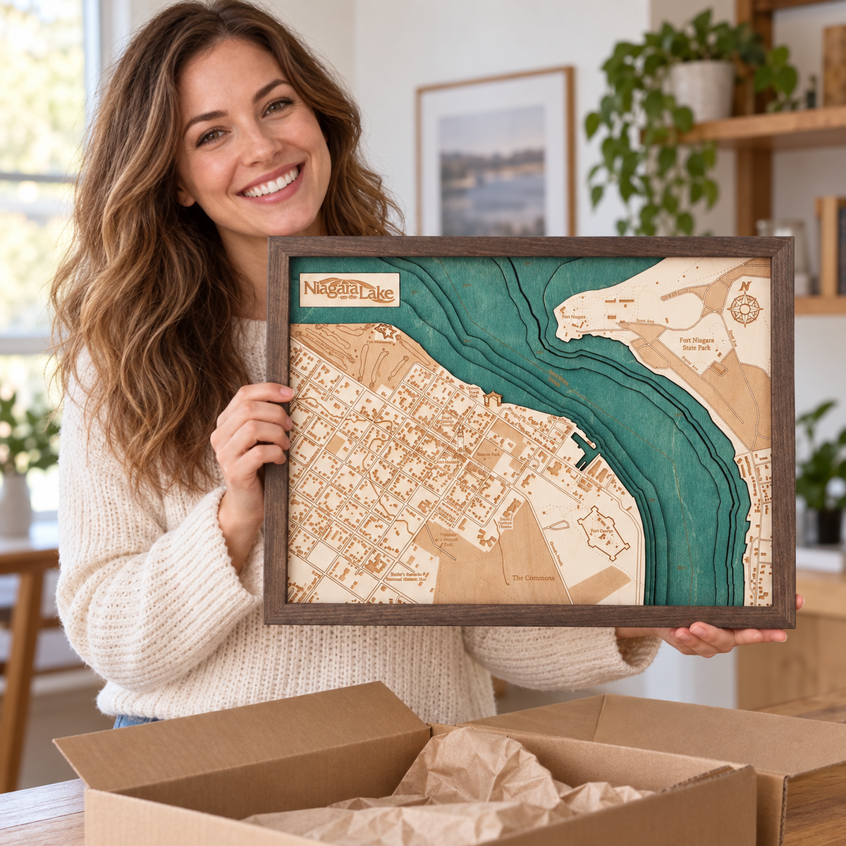 NOTL OLD TOWN 3D WOODEN WALL MAP - Version S