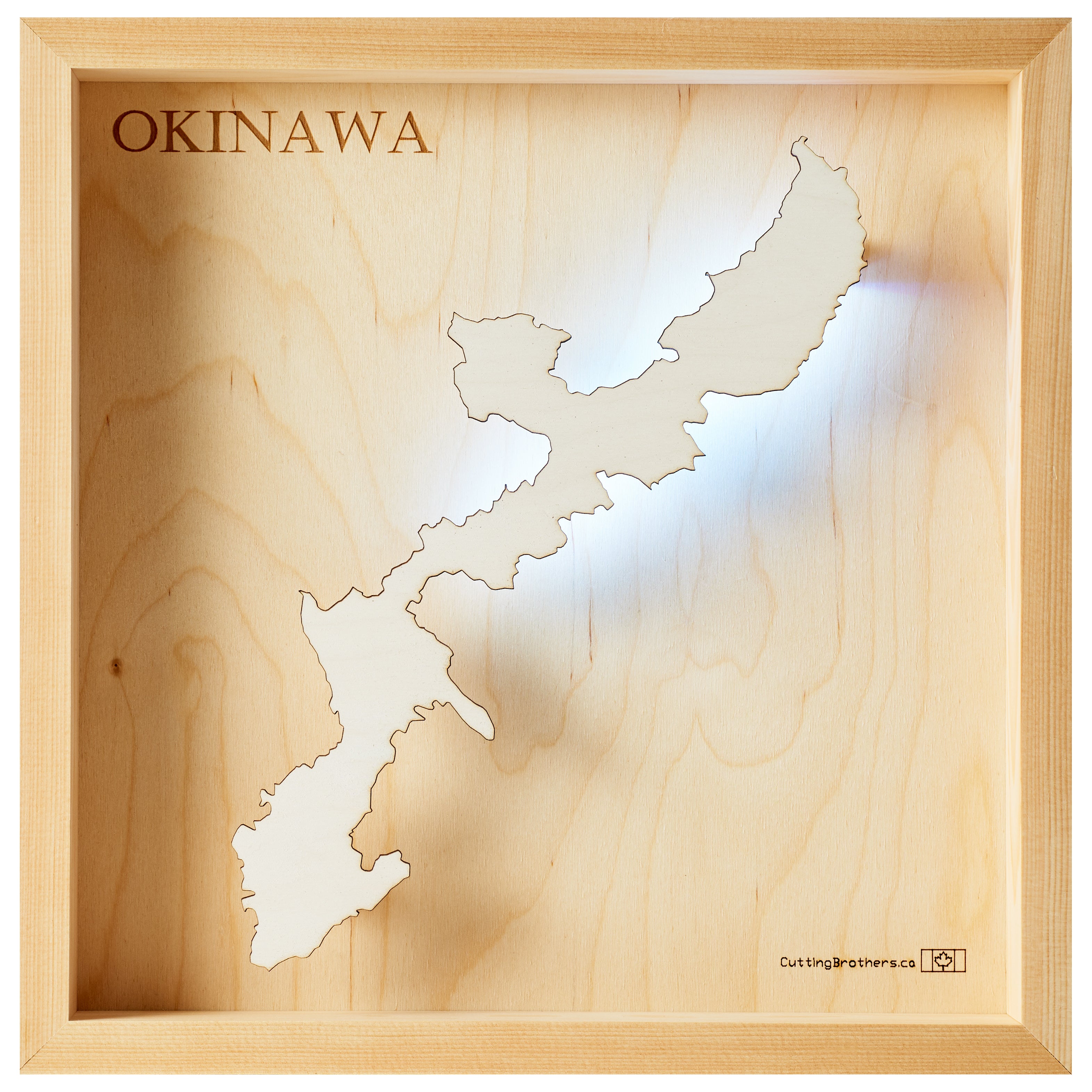 OKINAWA LED LIGHT WALL MAP - Version S