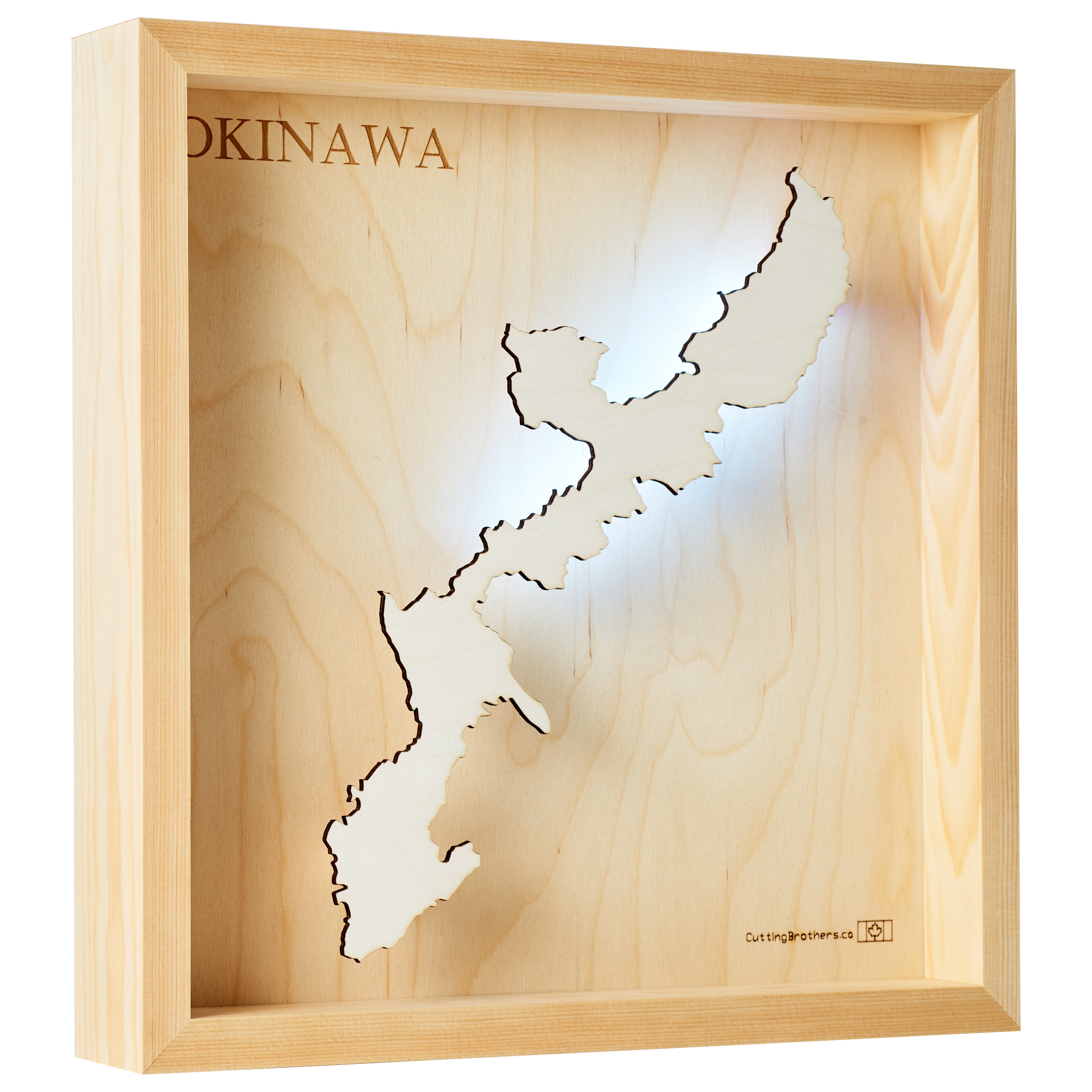 OKINAWA LED LIGHT WALL MAP - Version S