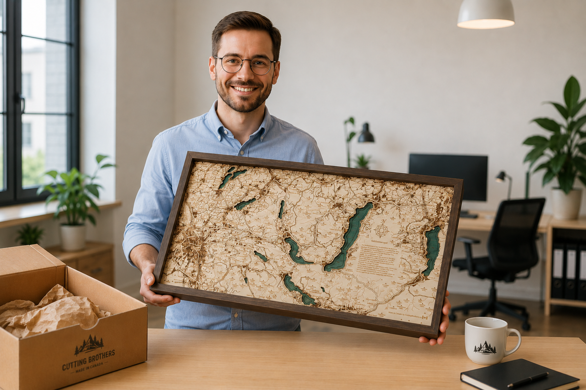 SALZKAMMERGUT 3D WOODEN WALL MAP - Version M
