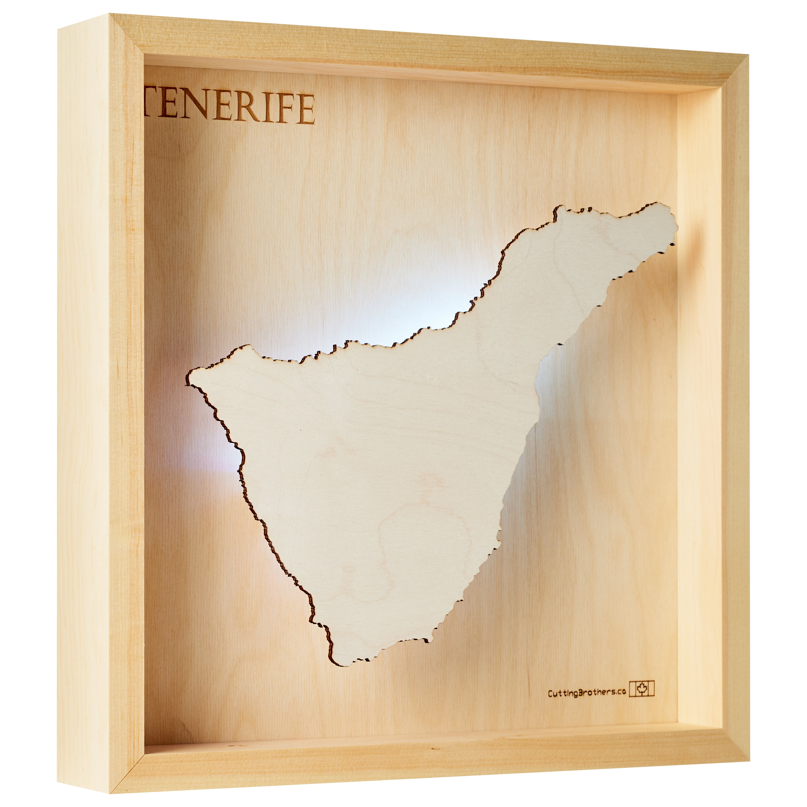 TENERIFE LED LIGHT WALL MAP - Version S