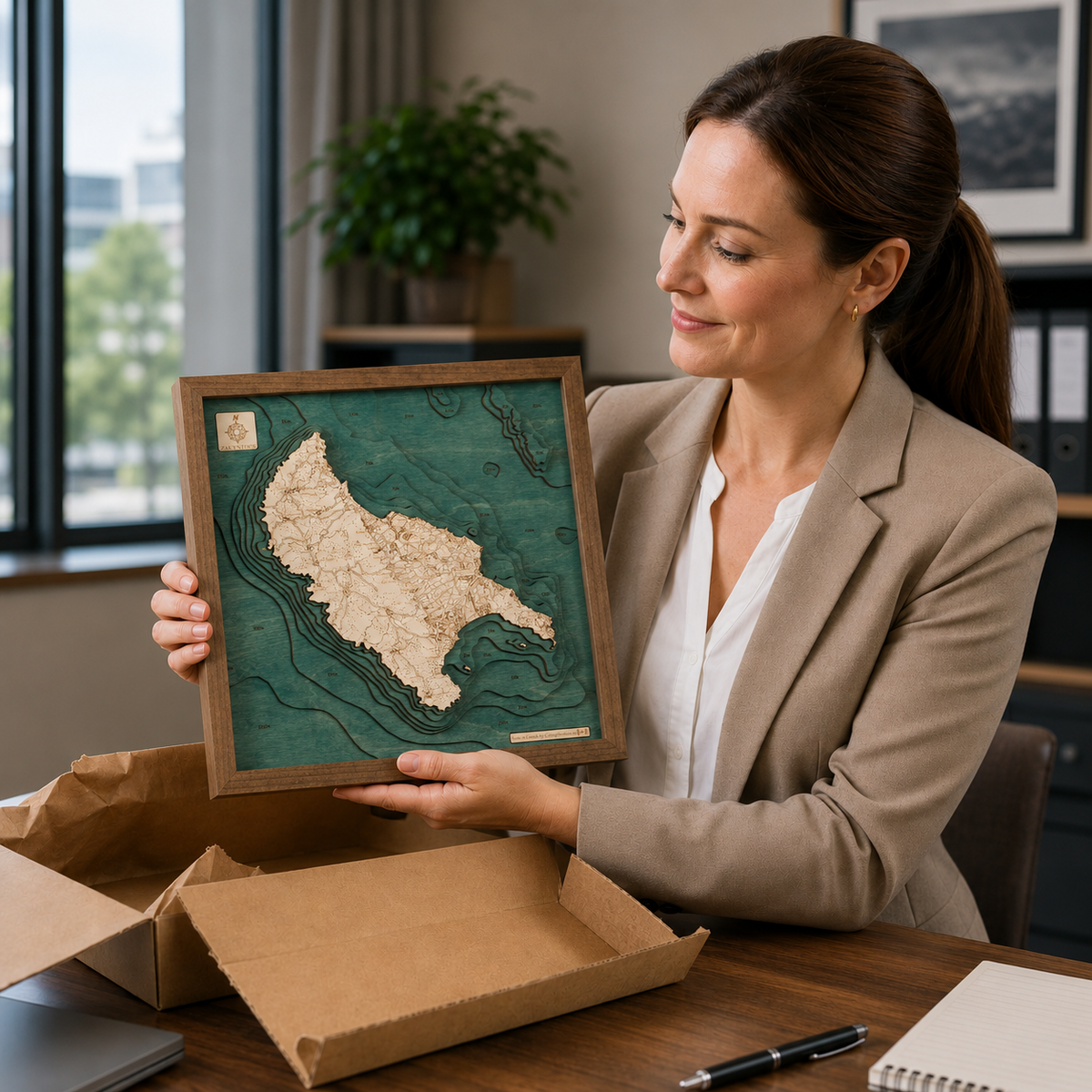 ZAKYNTHOS 3D WOODEN WALL MAP - Version S