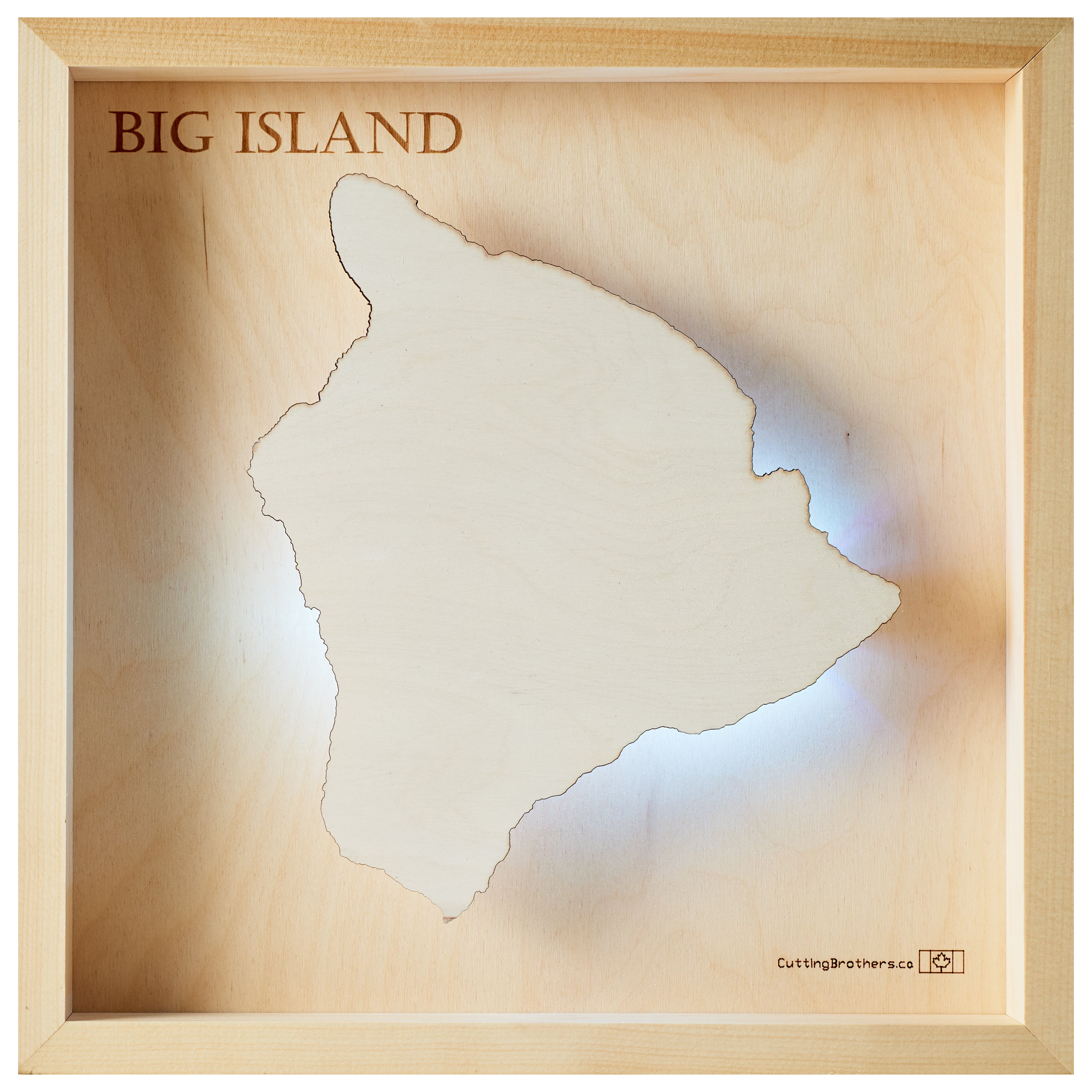 BORKUM LIGHT WOODEN WALL MAP - Version S