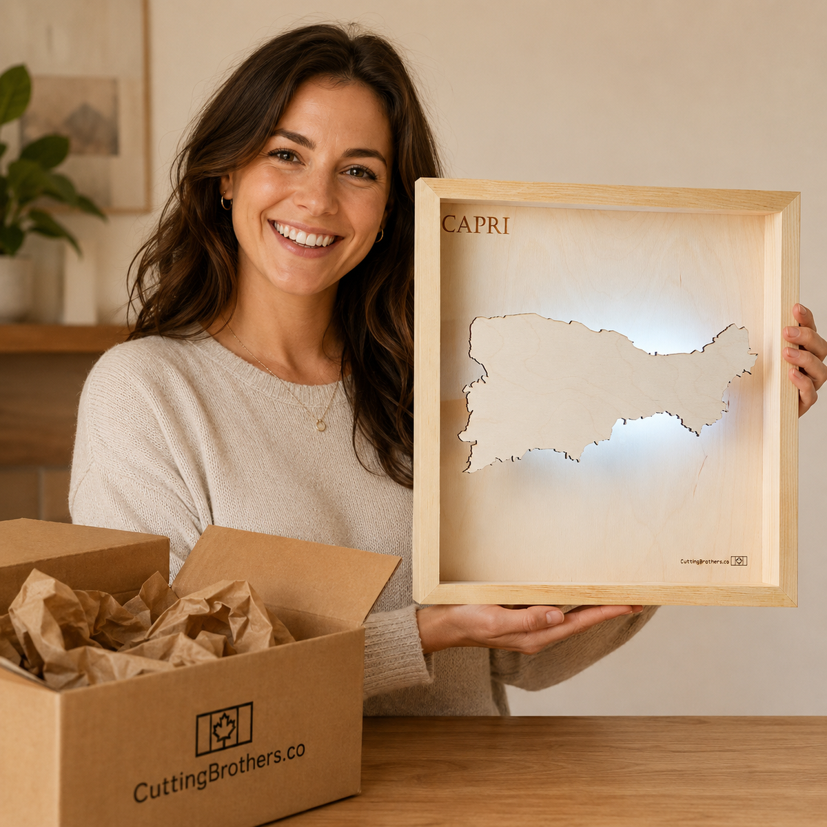 CAPRI LIGHT LED WALL MAP - Version S
