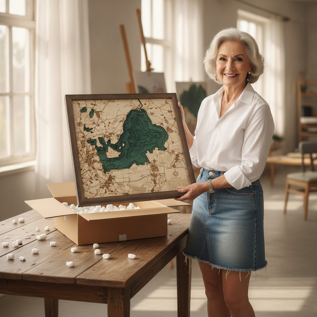 CHIEMSEA 3D WOODEN WALL MAP - VERSION S