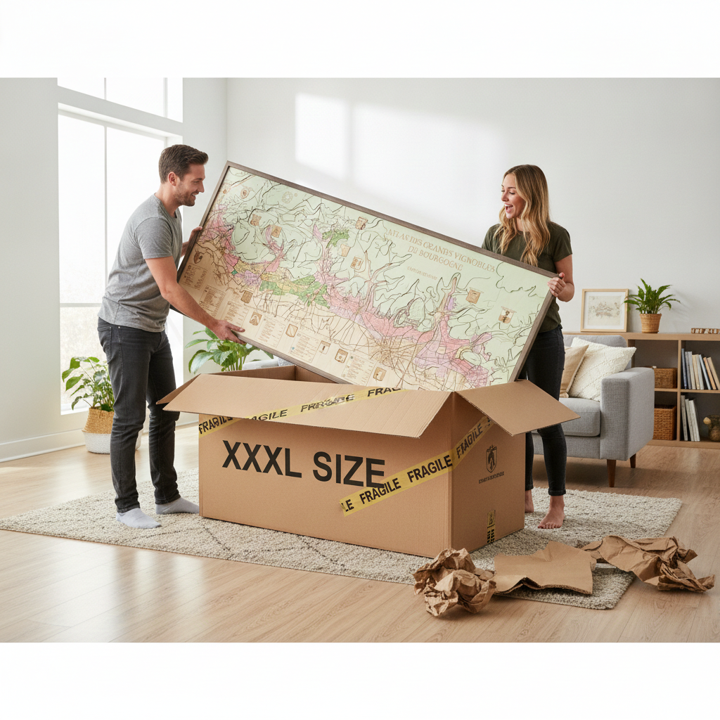 COTE DE BEAUNE 3D WOODEN WALL MAP - Version XXL