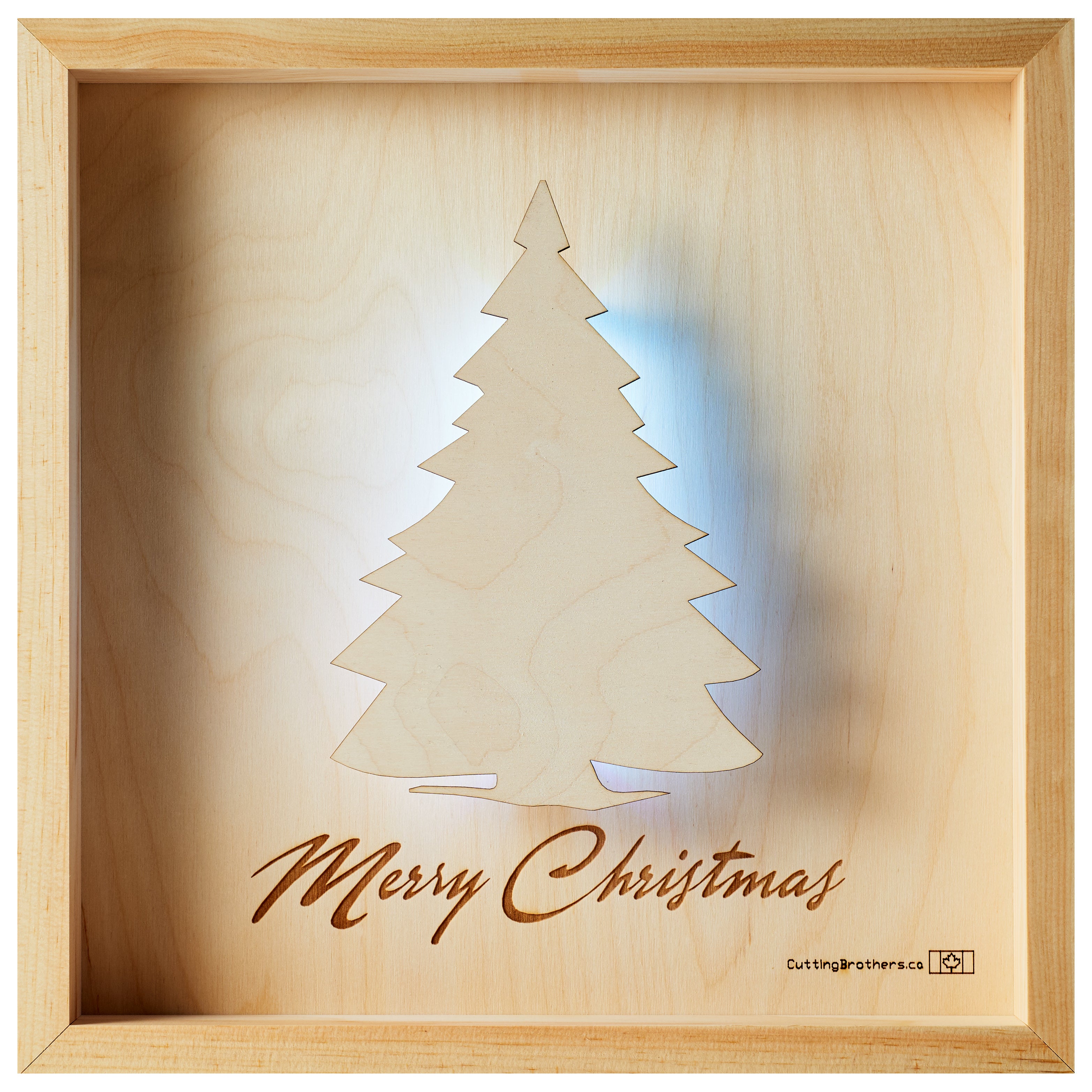 CHRISTMAS TREE Merry Christmas LED LIGHT - Version S - 15 x 15 Inches