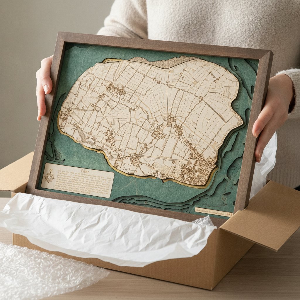 FOEHR 3D WOODEN WALL MAP - Version S