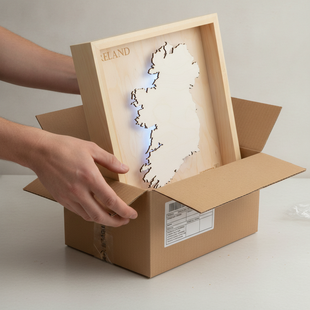 IRELAND LED LIGHT WALL MAP - Version S