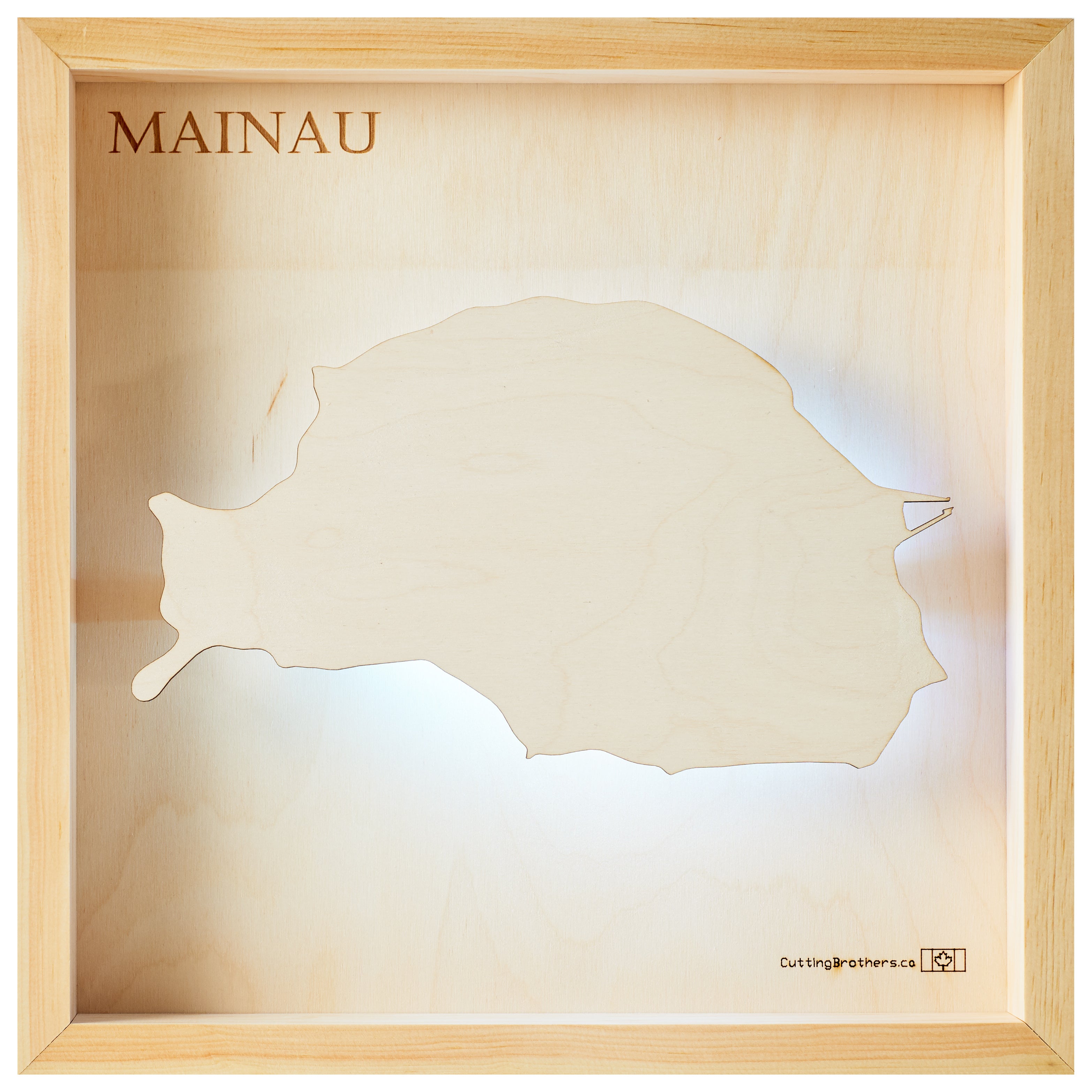 MAINAU LED LIGHT WALL MAP - Version S  - 15 x 15 Inches