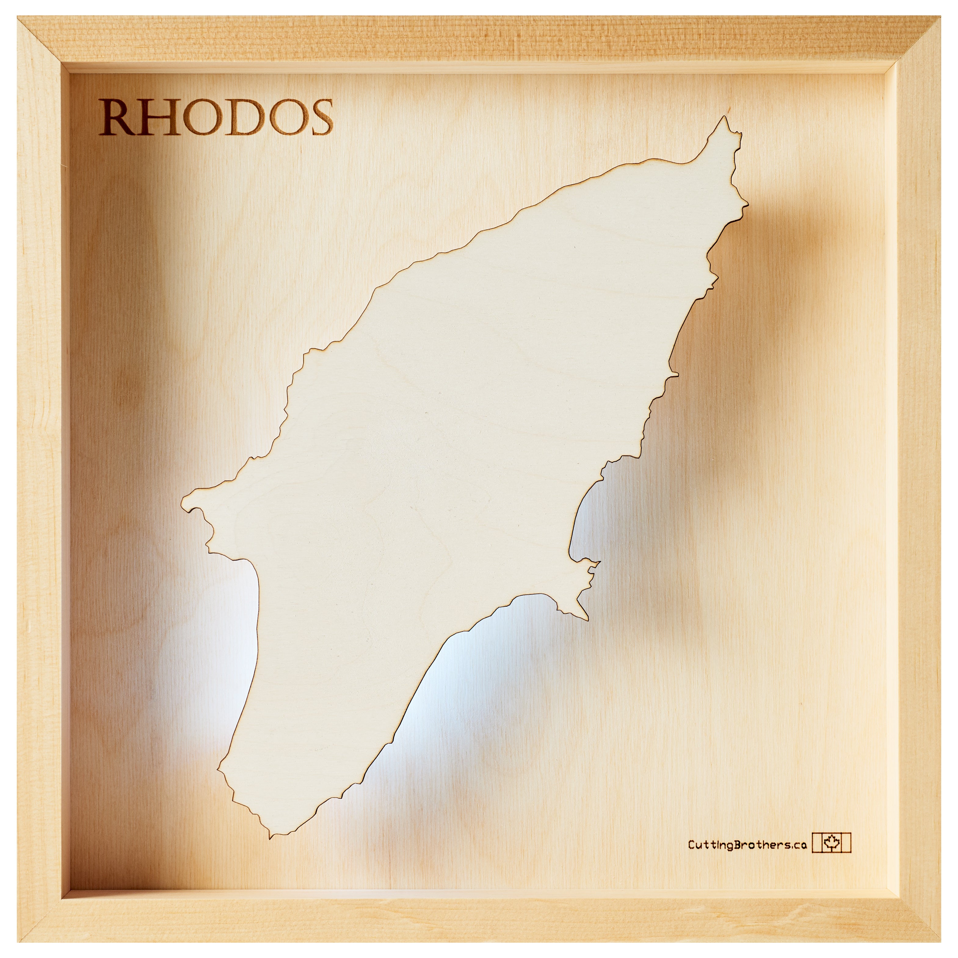 RHODOS LED LIGHT WALL MAP - Version S  - 15 x 15 Inches