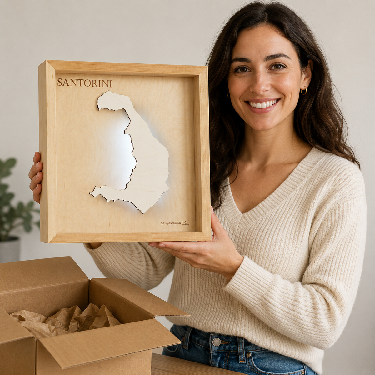 SANTORINI LED LIGHT WALL MAP - Version S